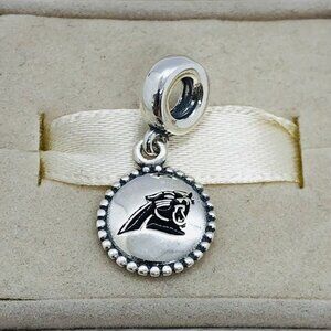 🧜🏾‍♀️🎀Pandora Carolina Panthers Charm S925 Silver with box